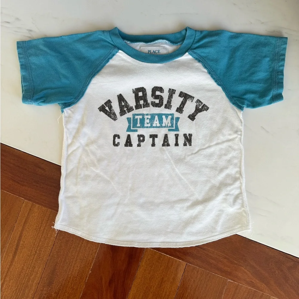 The Children's Place Boys Tee Top Varsity Team Captain Kids Shirt Size 4T